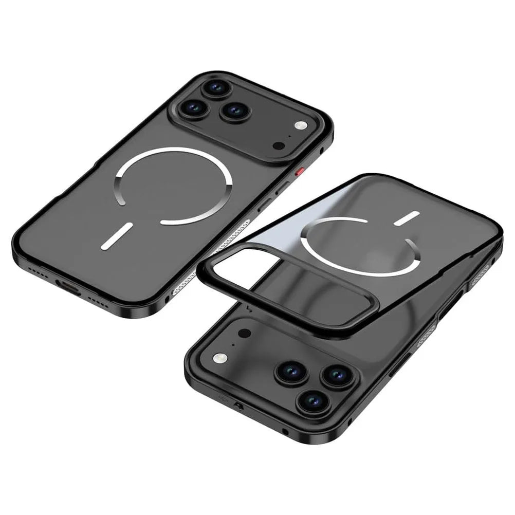 Magnetic Case for iPhone 17 Pro Max/17 Pro/17 Air – Metal Frame Frosted Slim Shockproof Cover