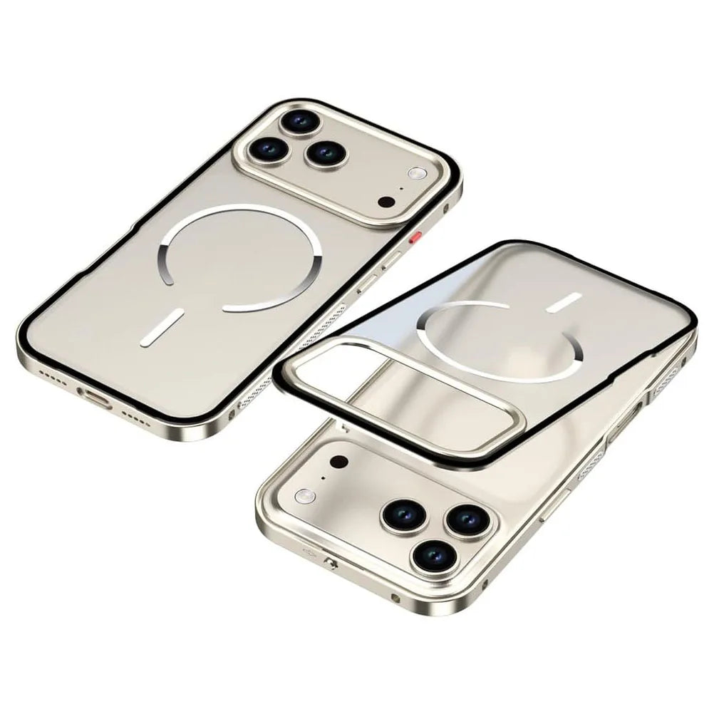 Magnetic Case for iPhone 17 Pro Max/17 Pro/17 Air – Metal Frame Frosted Slim Shockproof Cover