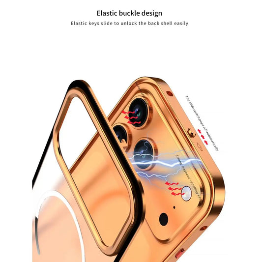 Magnetic Case for iPhone 17 Pro Max/17 Pro/17 Air – Metal Frame Frosted Slim Shockproof Cover